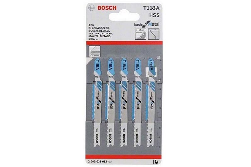 Lưỡi cưa lọng T 118 A - Sắt (bộ 5 lưỡi) Bosch 2608631013