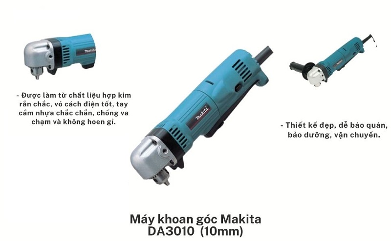 Tính năng của máy khoan góc Makita DA3010