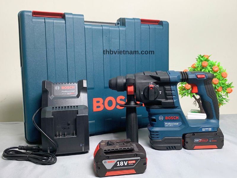Bộ sản phẩm máy khoan bê tông pin Bosch GBH 185-LI