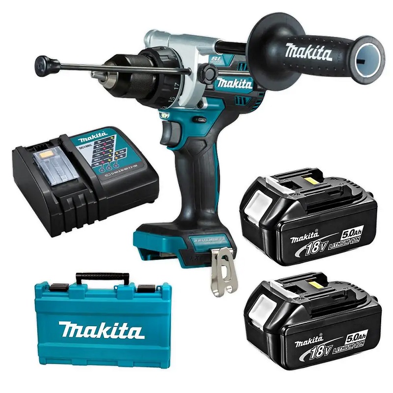 Makita DHP486RTE dùng pin Li-ion 18V bền bỉ