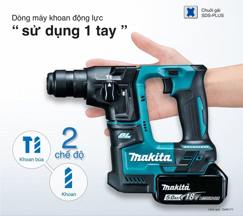 Makita DHR171RFJ thiết kế tiện lợi, tối ưu