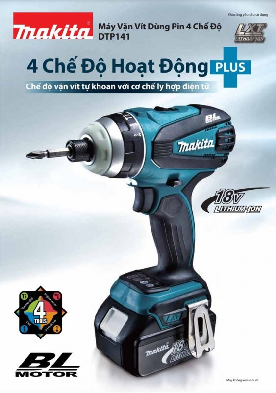 ​​Makita DTP141Z có 4 chế độ hoạt động