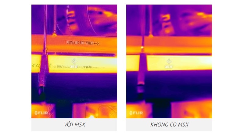 Camera nhiệt Flir E5 Pro cải thiện hình ảnh nhờ tính năng FLIR MSX® (Hình ảnh động đa phổ)