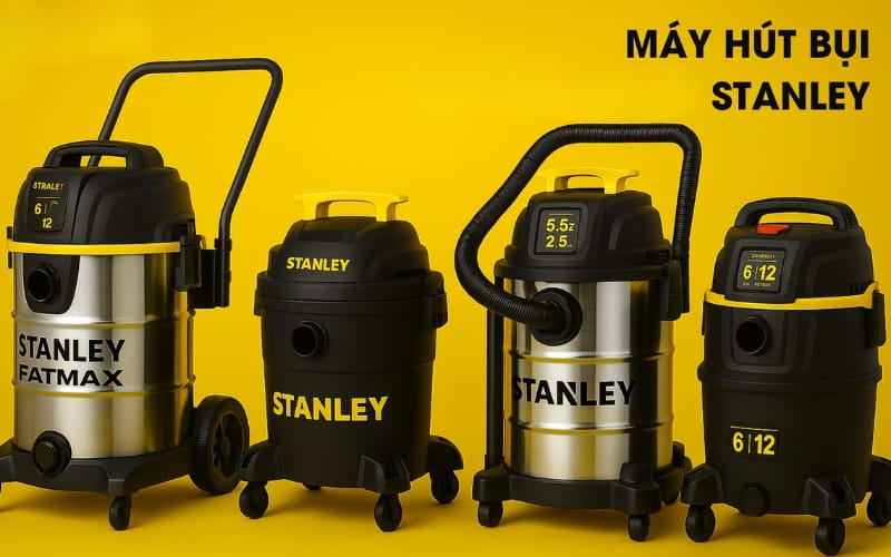 Máy hút bụi Stanley thiết kế gọn gàng, thùng chứa chắc chắn