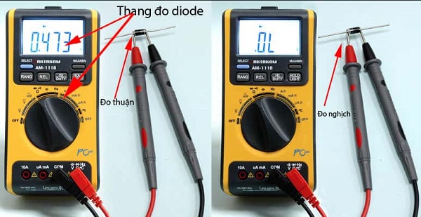 Cách kiểm tra diode bằng đồng hồ vạn năng theo thuận và nghịch