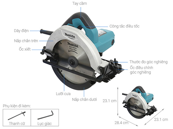 Cấu tạo máy cưa cầm tay