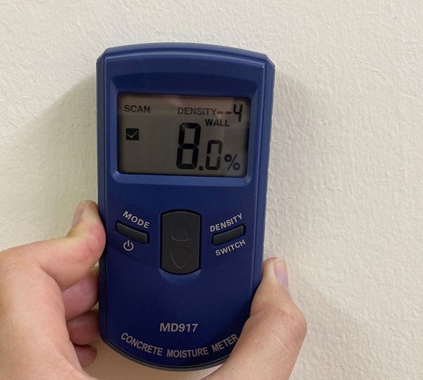 Sử dụng máy đo độ ẩm tường dùng cảm biến