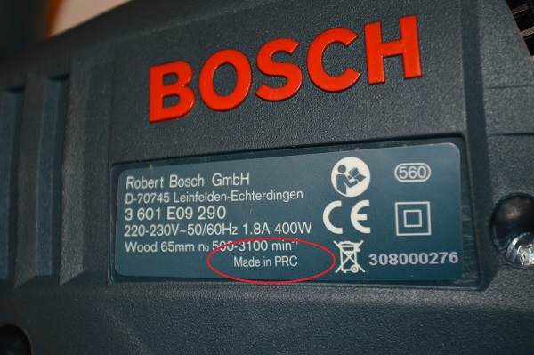 Máy khoan Bosch sản xuất tại Trung Quốc
