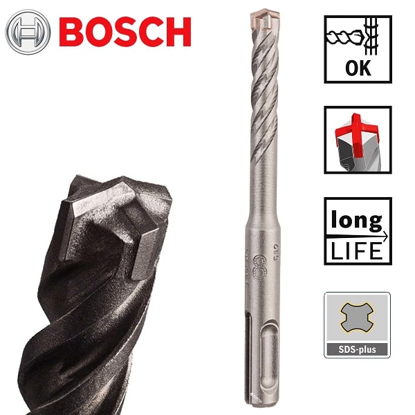 Mũi khoan tường, bê tông Bosch SDS Plus 5X