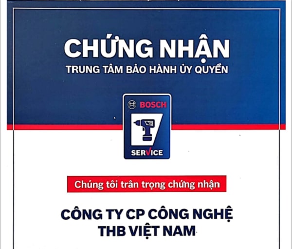 Trung tâm bảo hành Bosch THB Việt Nam đạt chứng nhận ủy quyền của hãng