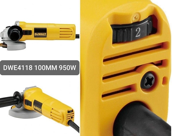 Máy mài góc Dewalt DWE4118-B1 có điều chỉnh tốc độ