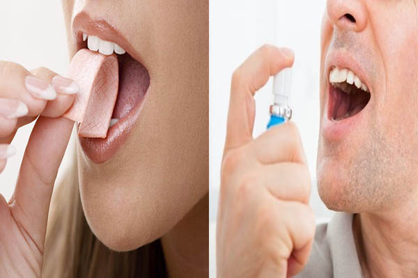 Sử dụng kẹo cao su và xịt thơm miệng để giảm nồng độ cồn