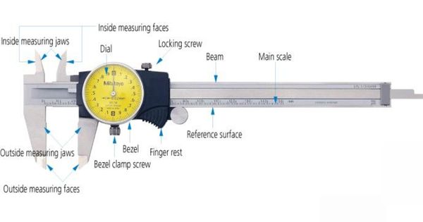 Cấu tạo của thước kẹp đồng hồ