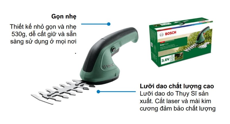 Bosch Easyshear mang lại nhiều sự tiện lợi cho người dùng