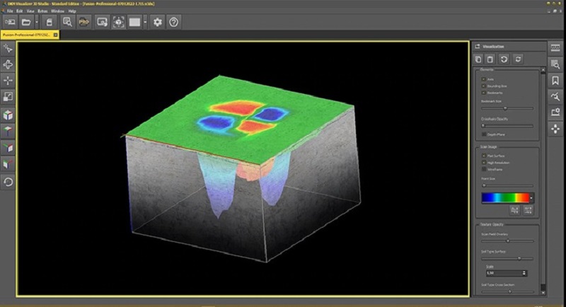 Máy dò OKM Fusion Professional cung cấp hình ảnh 3D sống động