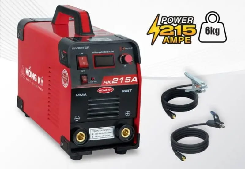Bộ sản phẩm máy hàn điện tử Hồng Ký Eco HK215A  