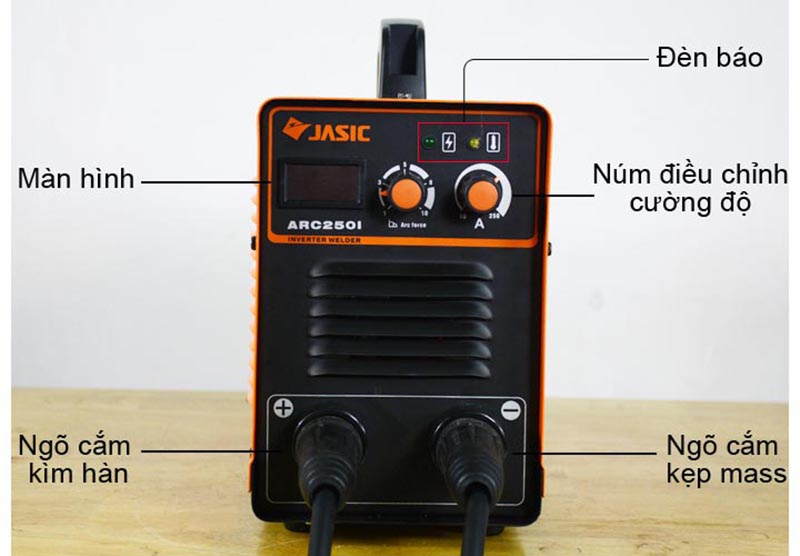 Các nút điều khiển của máy hàn Jasic ARC 250L