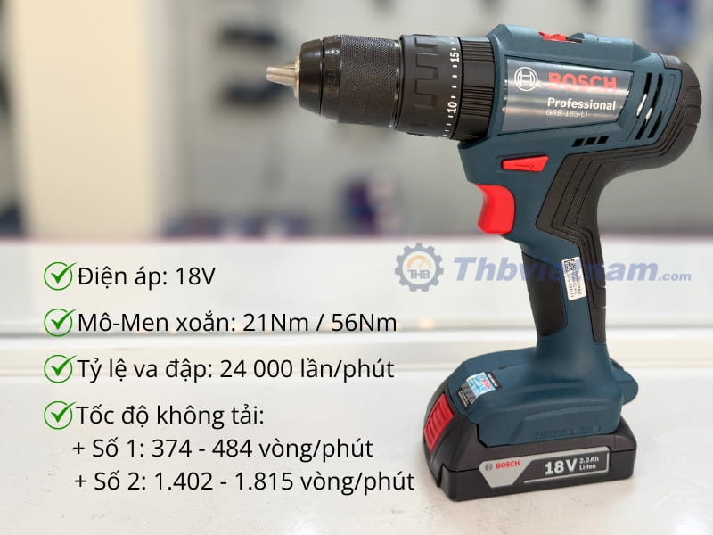 máy khoan động lực pin Bosch GSB 183-Li 1 Pin