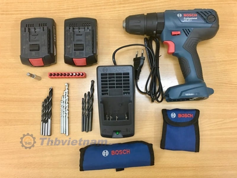 Bosch GSB 180 LI làm việc mạnh mẽ trên nhiều vật liệu