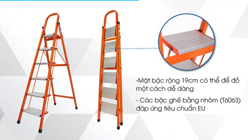 Mặt bậc thang ghế rộng 19cm có thể dùng để đồ