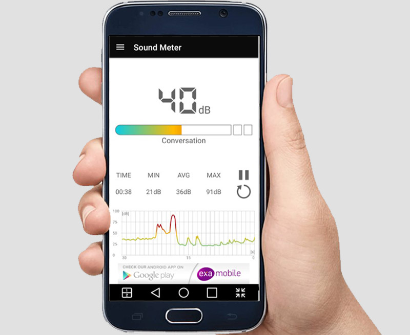 Sound Meter là phần mềm đo độ ồn tin cậy của hệ điều hành Android