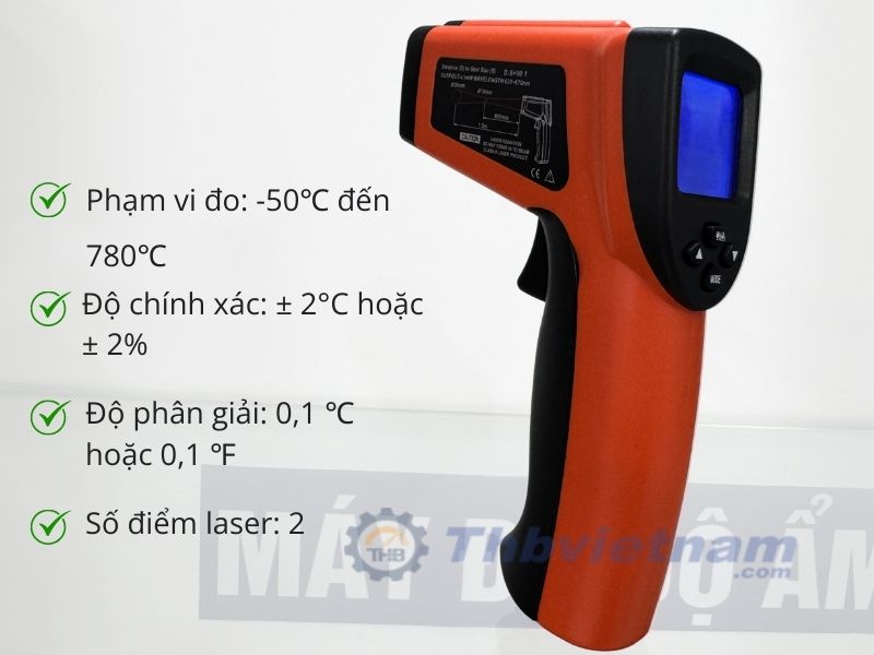 Súng đo nhiệt độ DT8780 có độ chính xác cao