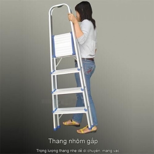 Thang nhôm tay vịn 4 bậc Nikita AL04 