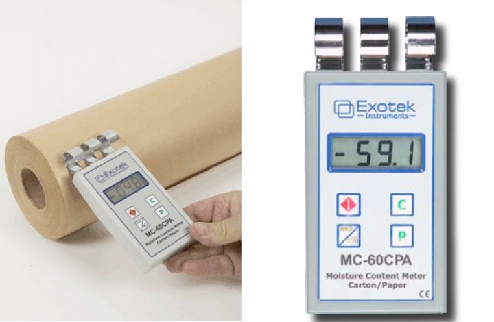 Exotek MC-60CPA là máy đo độ ẩm giấy thiết kế cầm tay