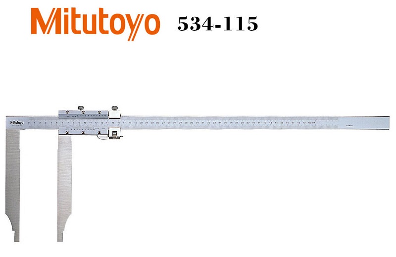 Thước cặp cơ khí Mitutoyo 534-115 có khả năng đo trong phạm vi 0(20)-750mm, độ chính xác là 0,08mm và vạch chia là 0,02 mm.