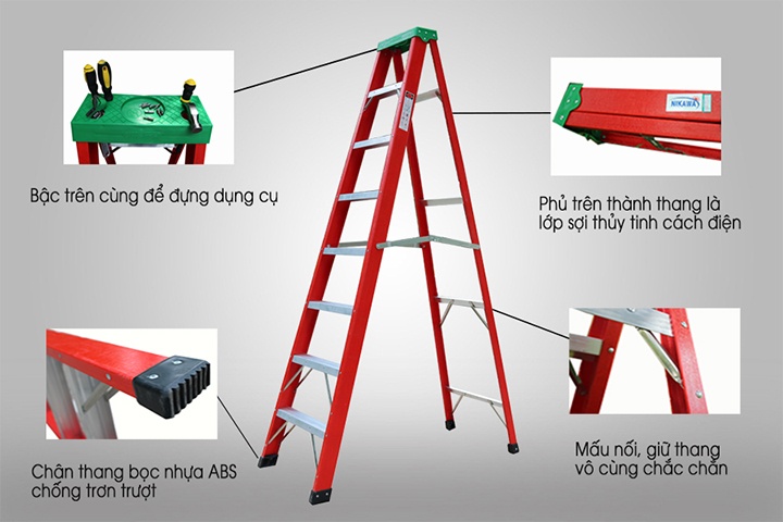 Đặc điểm nổi bật trên dòng thang nhôm cách điện này