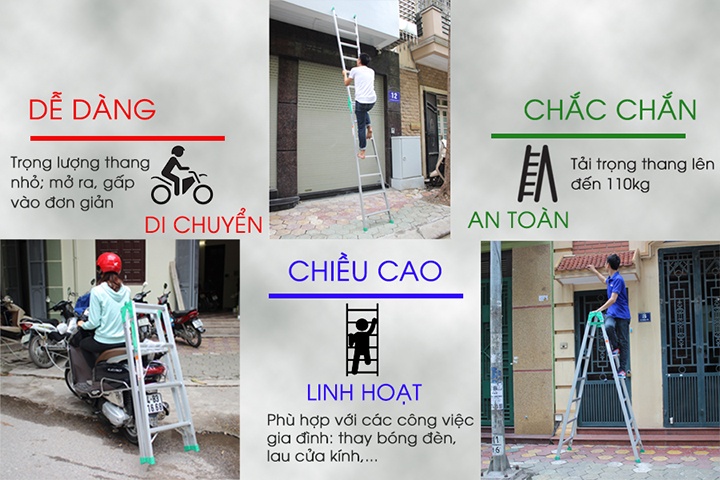 Thang dễ dàng sử dụng và di chuyển