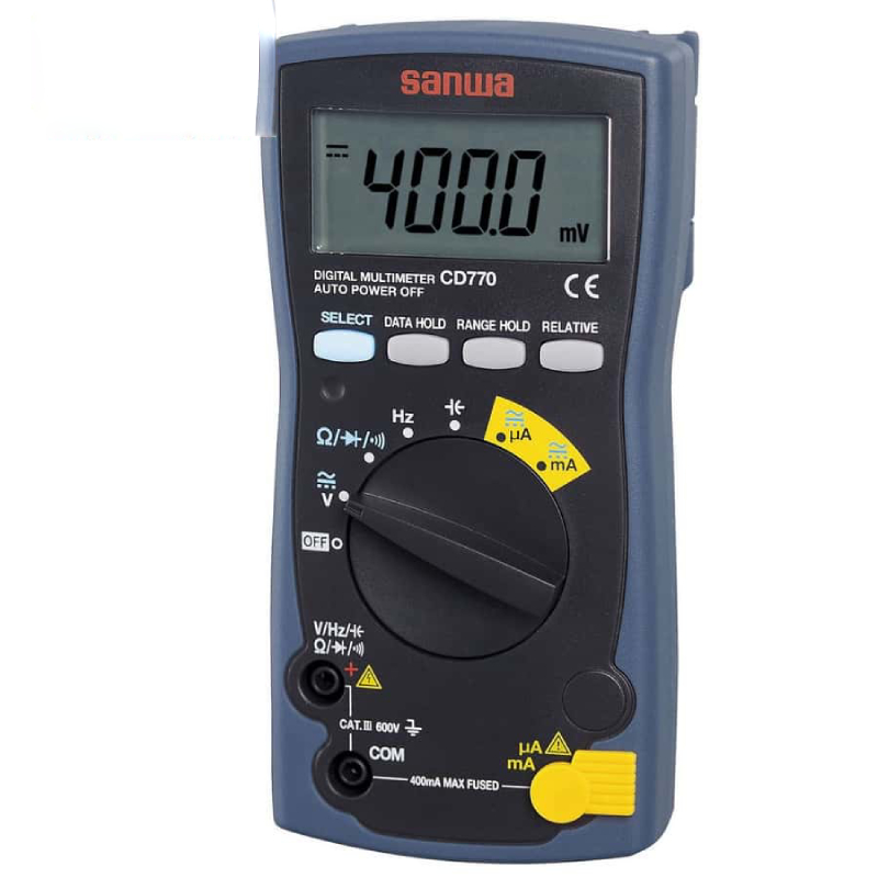 Đồng hồ vạn năng Sanwa CD770 có kiểu dáng nhỏ gọn, trọng lượng nhẹ 