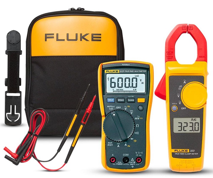 Fluke 117/323 nhỏ gọn, bền chắc