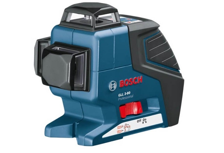 Máy cân mực Bosch GLL 3-80 trang bị tia laser xanh sắc nét