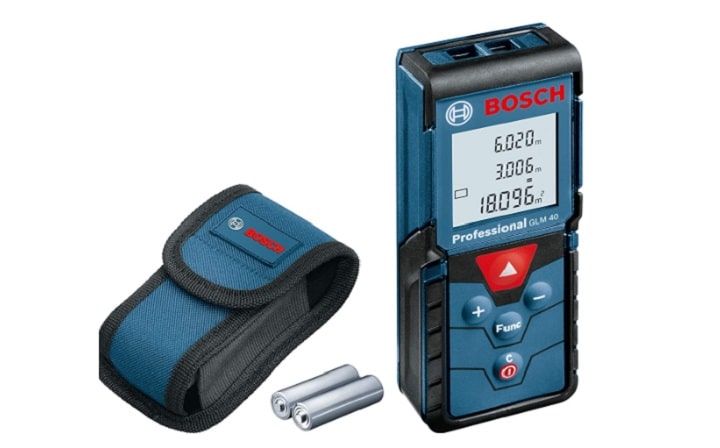 Máy đo khoảng cách Bosch GLM 40 có thể chuyển đổi nhiều đơn vị.
