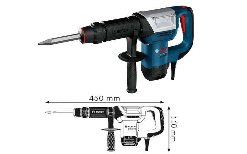 Máy đục bê tông Bosch GSH 5 thiết kế chắc chắn