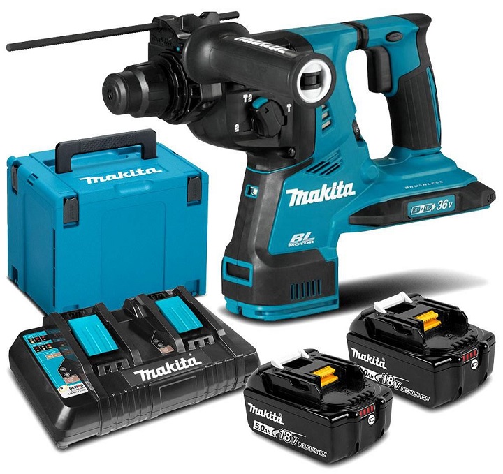 Máy khoan pin Makita DHR282PT2J khoan mạnh mẽ trên vật liệu bê tông Máy khoan pin Makita DHR282PT2J khoan mạnh mẽ trên vật liệu bê tông