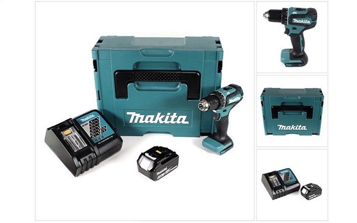 Bộ sản phẩm máy khoan pin vặn vít Makita DDF485SFE