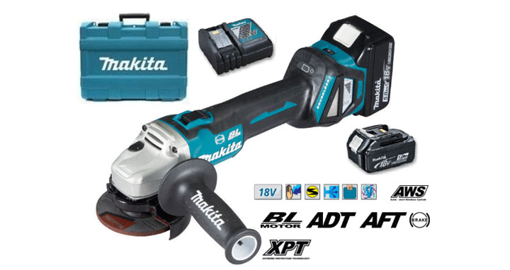 Bộ sản phẩm máy mài góc Makita DGA414RTE