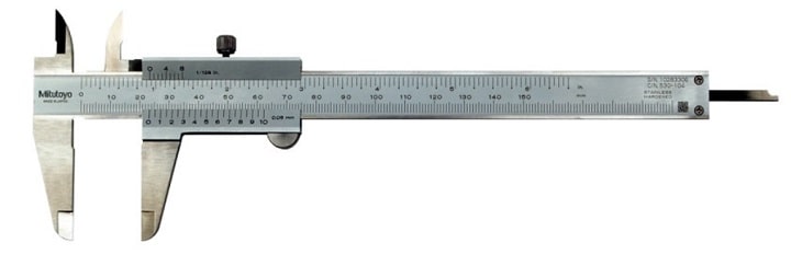 Thước cặp Mitutoyo 530-104 cũng có thể đo đạc theo 2 hệ đo inch và met